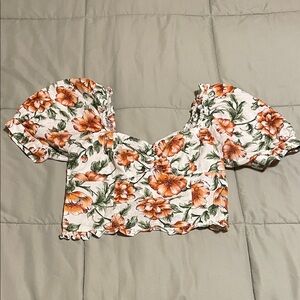 Happy x Nature Cropped Floral Top